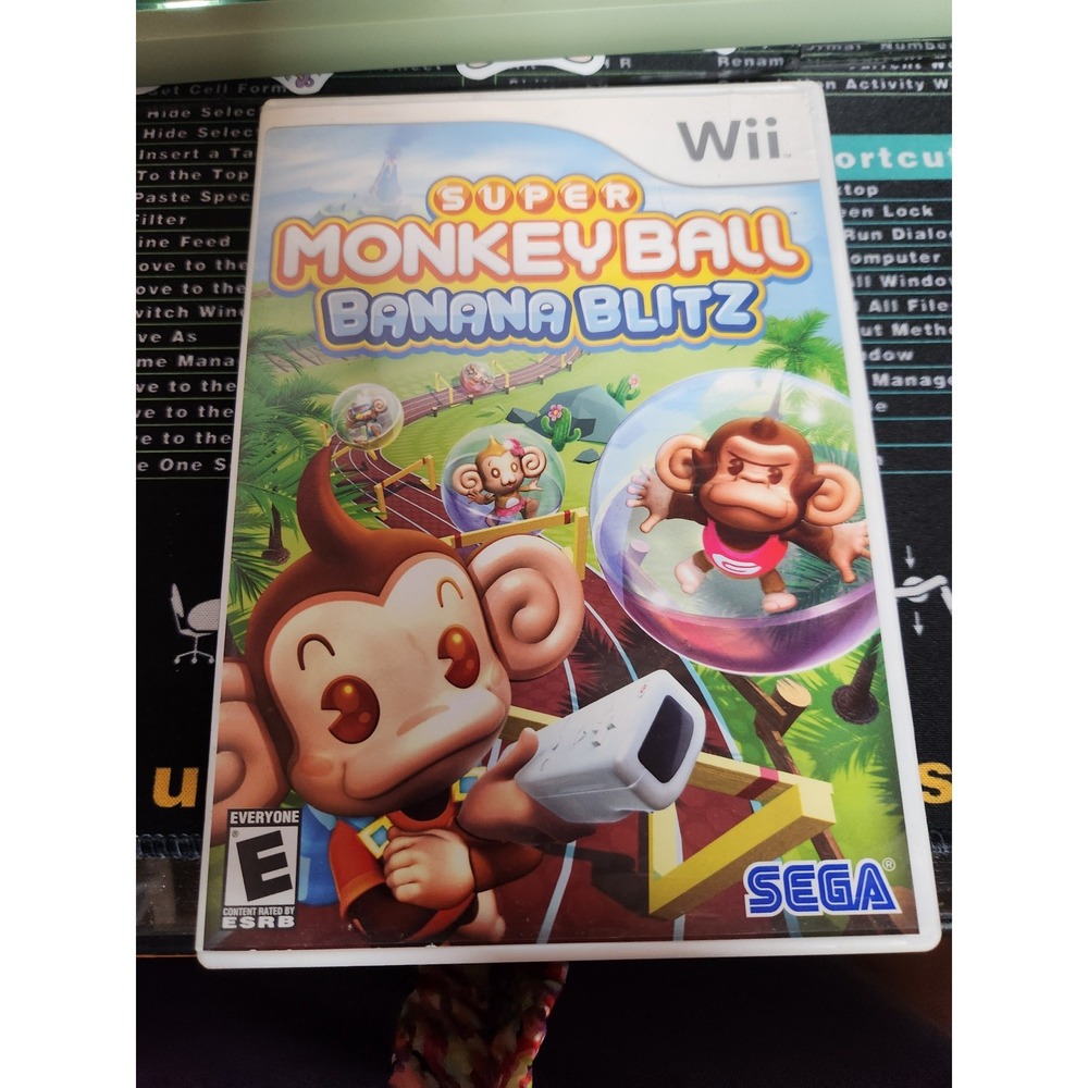 Super Monkey Ball Banana Blitz Nintendo Wii Game SEGA CIB Complete Manual